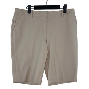 Lafayette 148 Italian Fabric Khaki Chino Bermuda Shorts 8 Quiet Luxury Old Money